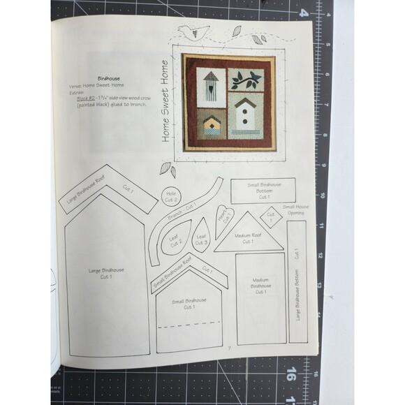 Seasons of the Heart-12 Quilt Blocks/Squares Pattern Book Farmyard Creations B47 - Picture 2 of 6